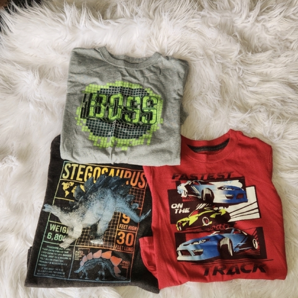 Graphic T-Shirts Set - Gray, Black, Red